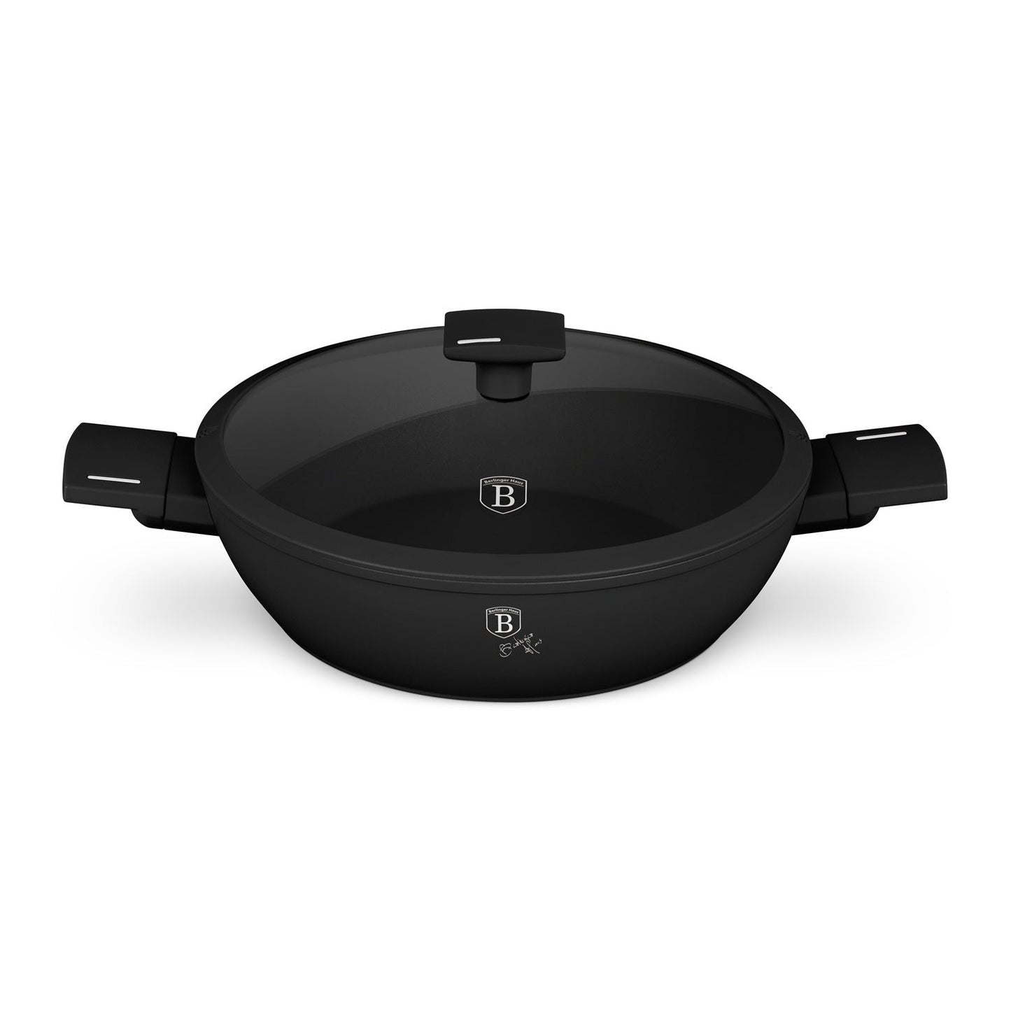 Berlinger Haus 28cm Titan Pro Non-Stick Coating Shallow Pot – Matte Black