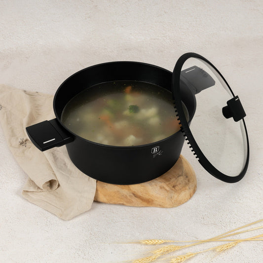 Berlinger Haus 28cm Titan Pro Non-Stick Coating Casserole – Matte Black Collection