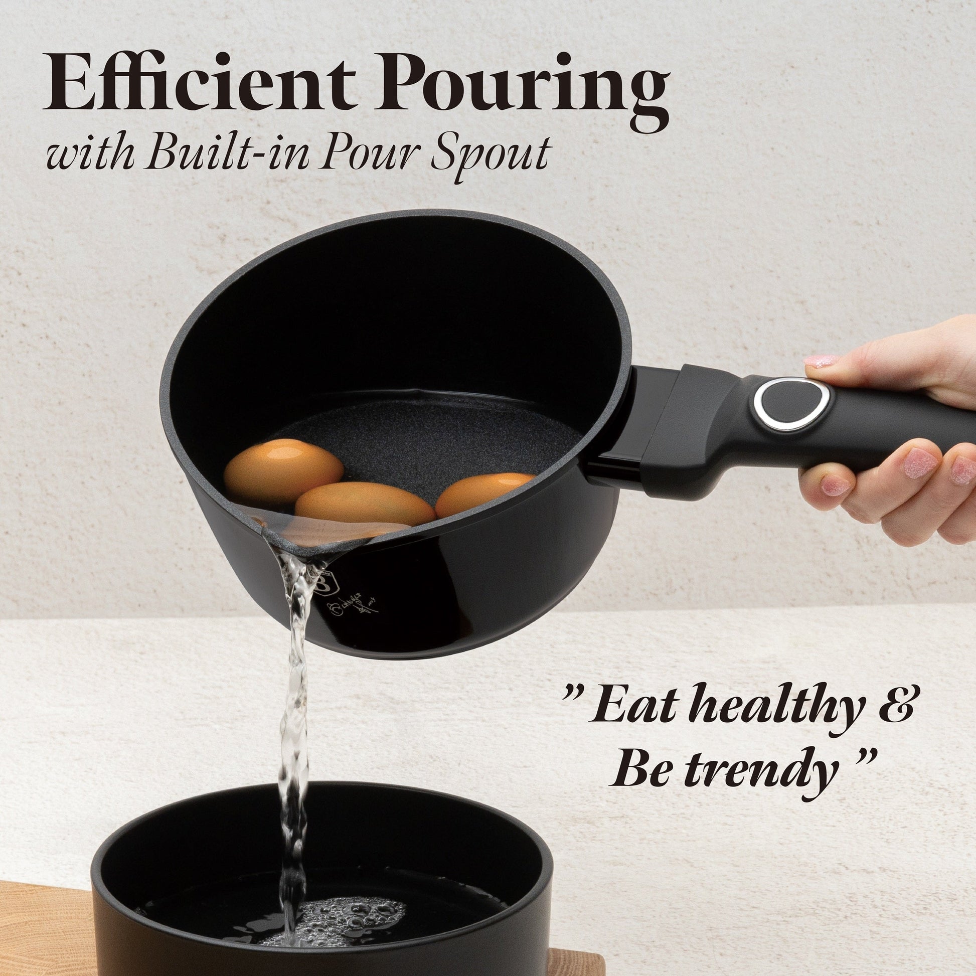 Berlinger Haus 15-Piece Non Stick Titan Pro Coating Cookware Set - Black Vintage
