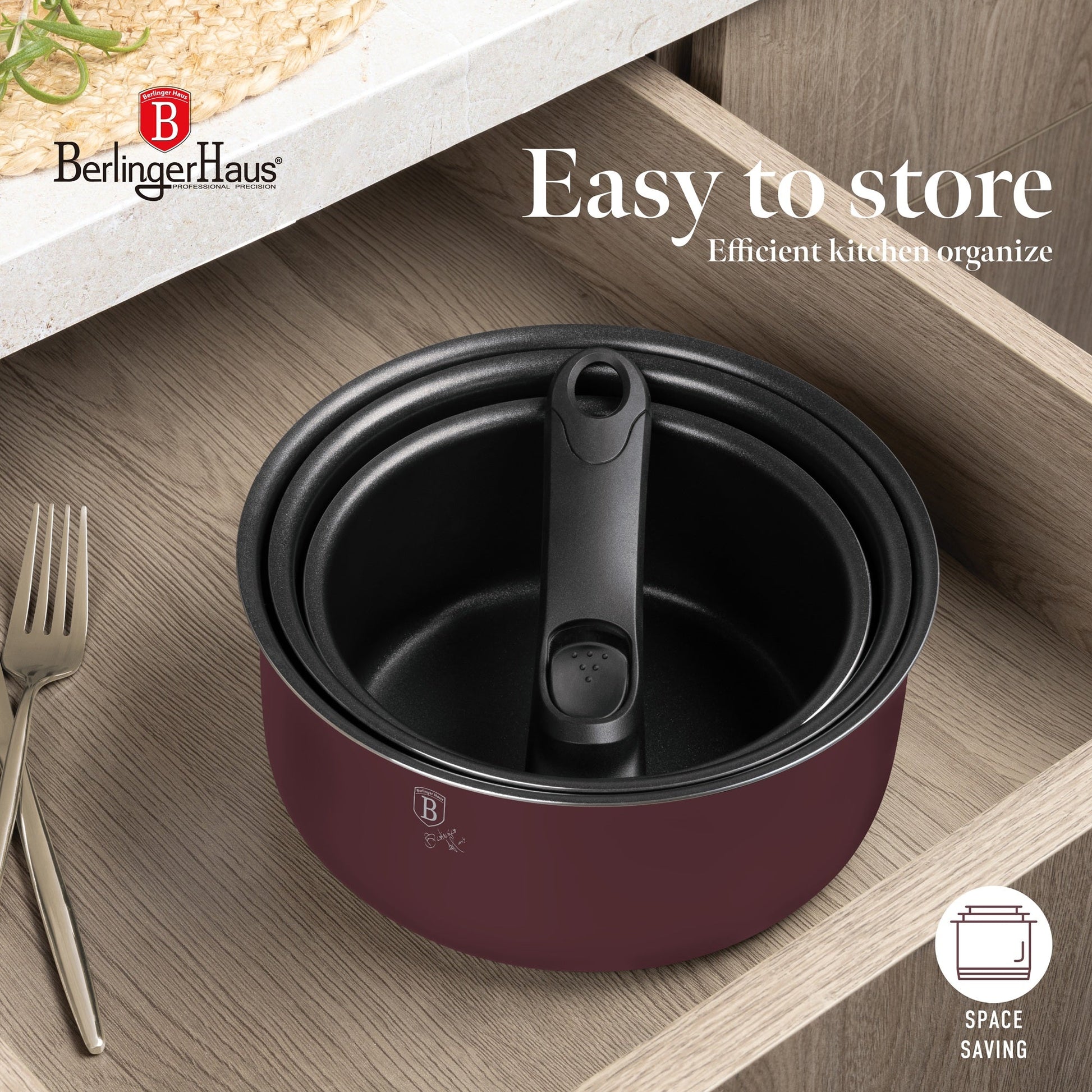 Berlinger Haus 13-Piece Titan Pro Non Stick Coating Oven Safe Cookware Set - Leonardo