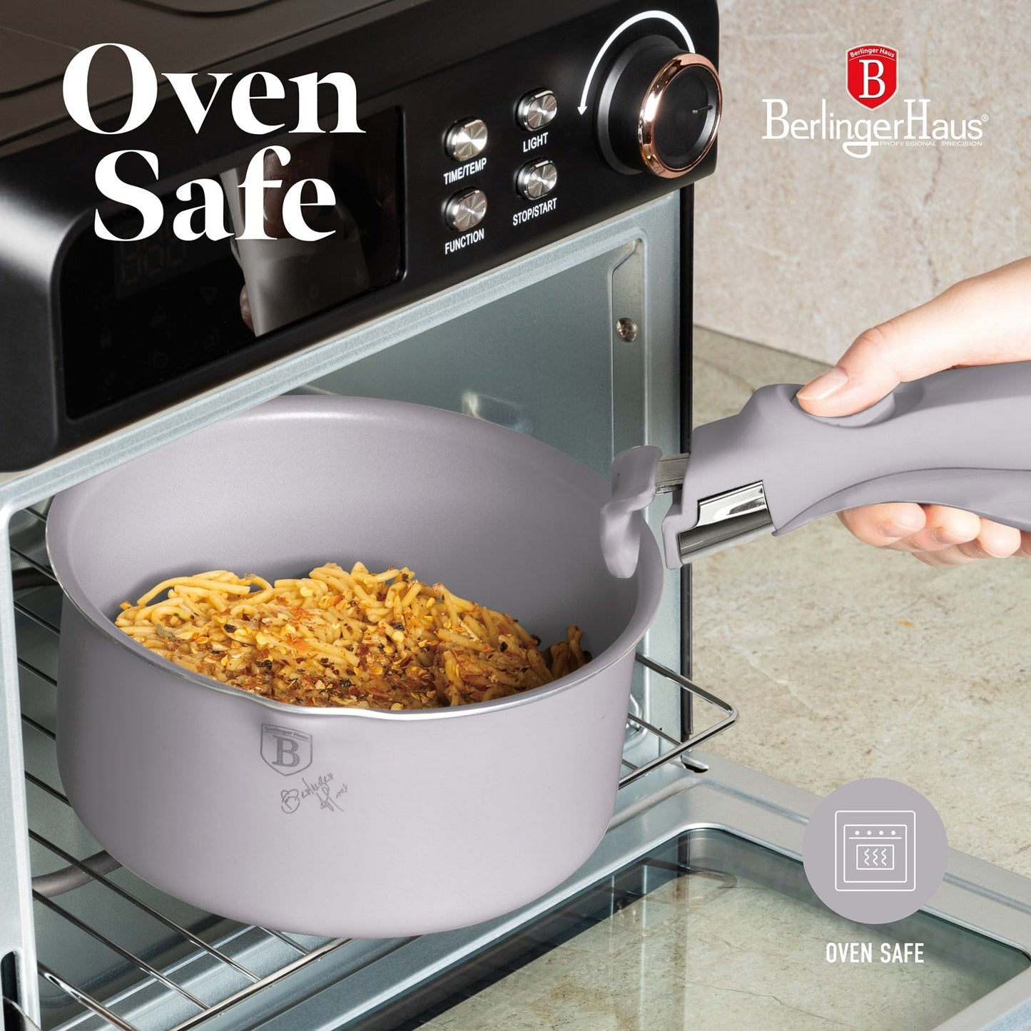 Berlinger Haus 13-Piece Titan Pro Non Stick Coating Oven Safe Cookware Set - Taupe