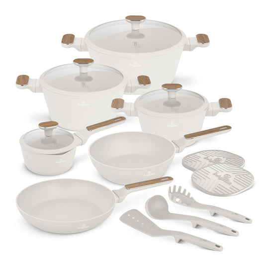 Berlinger Haus 15-Piece Titan Pro Non-Stick Coating Cookware Set - Sahara Nordic