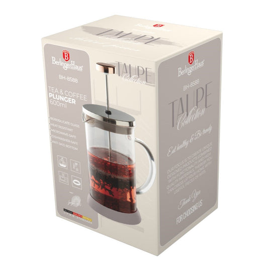 Berlinger Haus 600ml Coffee & Tea Plunger – Taupe