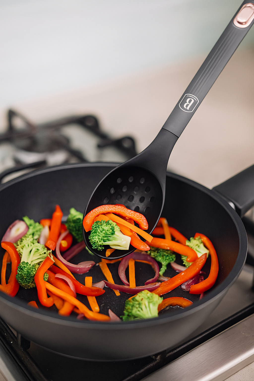 Berlinger Haus Slotted Spoon – Black Rose