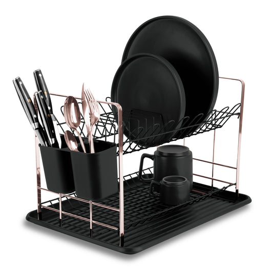 Berlinger Haus 48cm Dish Rack – Black Rose