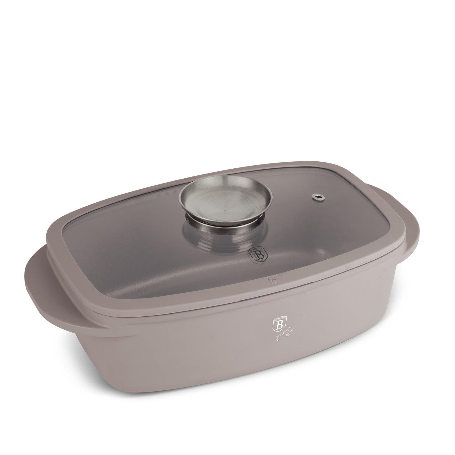 Berlinger Haus 32cm Oven Safe Roaster Pan with Aroma Glass Lid - Taupe