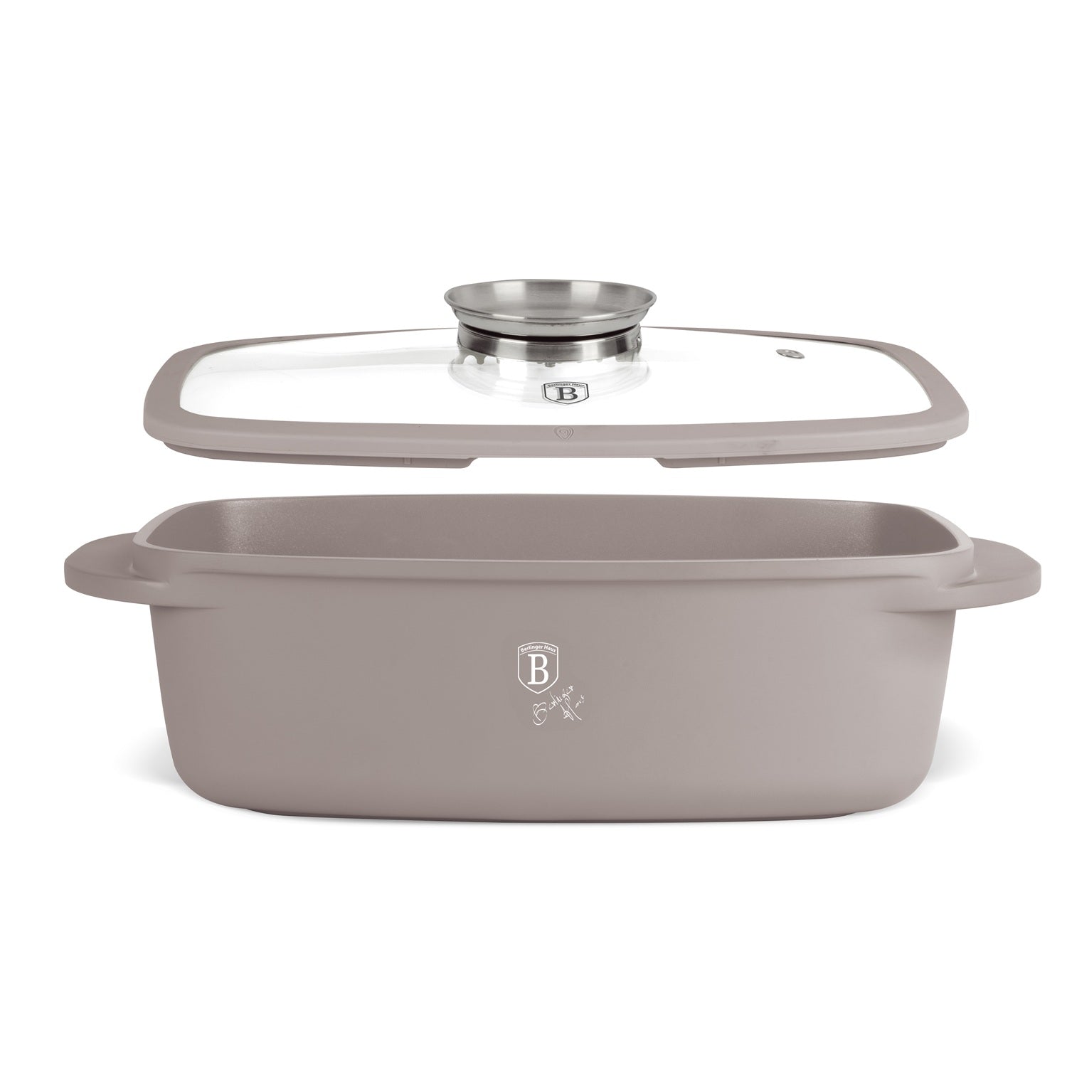 Berlinger Haus 32cm Oven Safe Roaster Pan with Aroma Glass Lid - Taupe