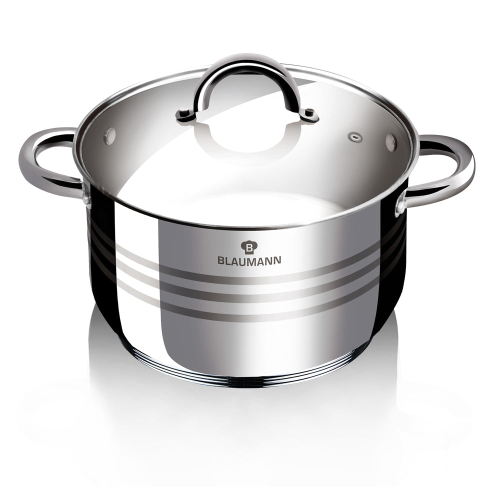 Blaumann 18cm Stainless Steel Casserole - Gourmet Line