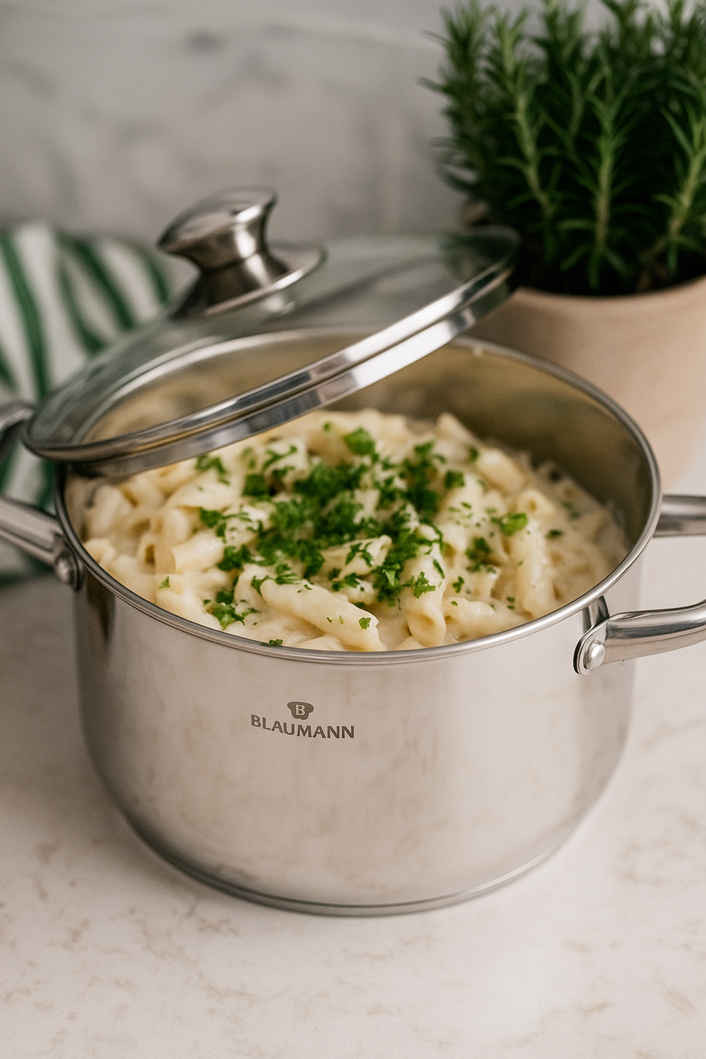 Blaumann 26cm Stainless Steel Stock Pot with Lid - Gourmet Line