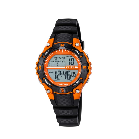 Calypso Digital Sports Kids Week Indicator Watch - Orange