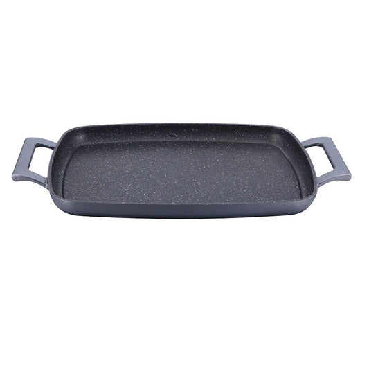 Herenthal 47cm Marble Coating Grill Plate - Silver