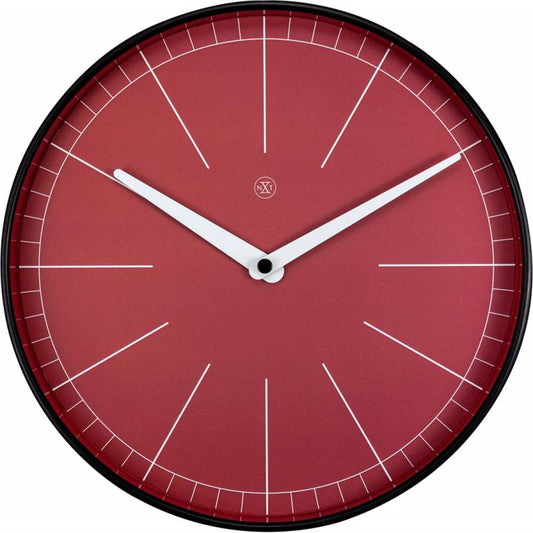 NeXtime 25cm Axel Plastic Round Wall Clock - Red