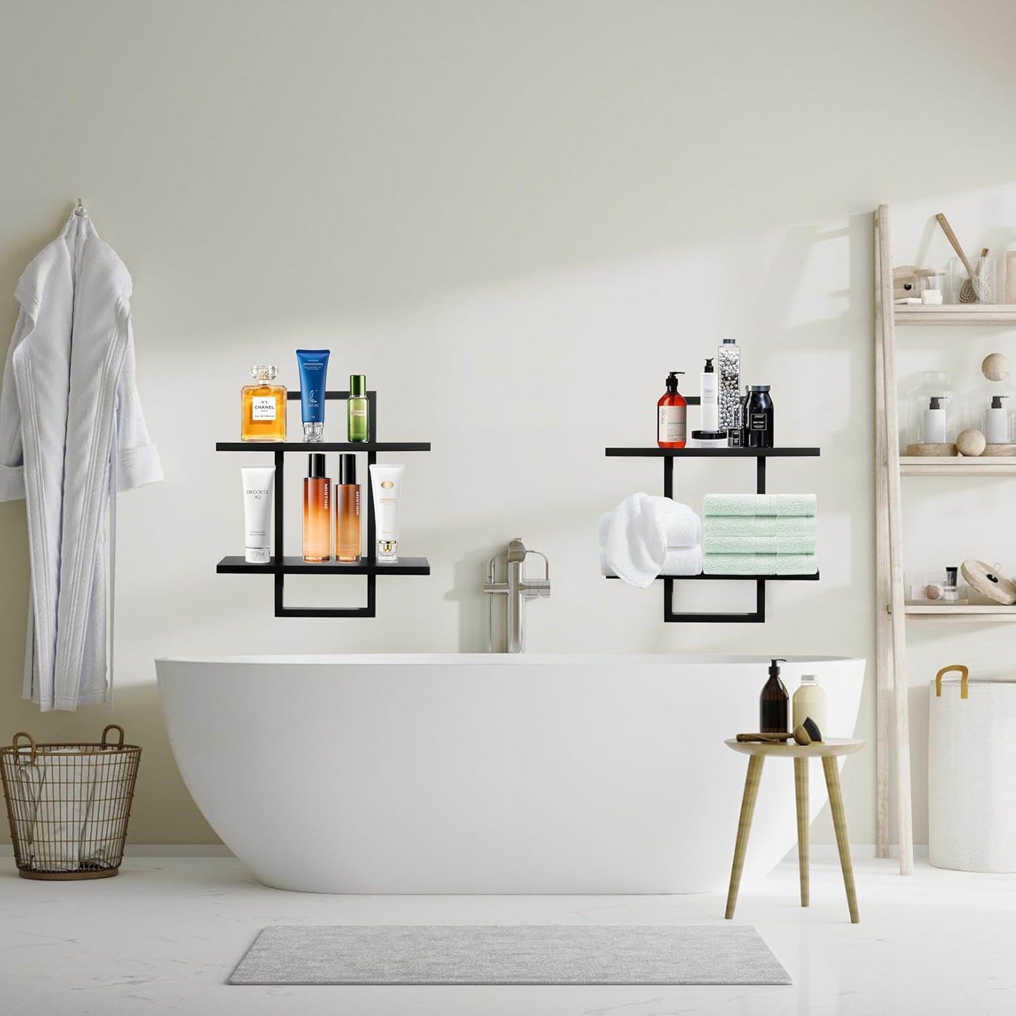 Boudoir Slim Wood Floating Shelf (Black)