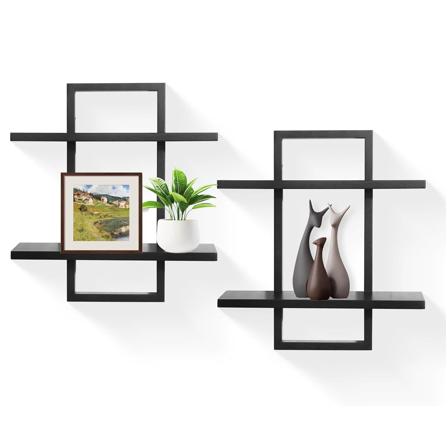 Boudoir Slim Wood Floating Shelf (Black)
