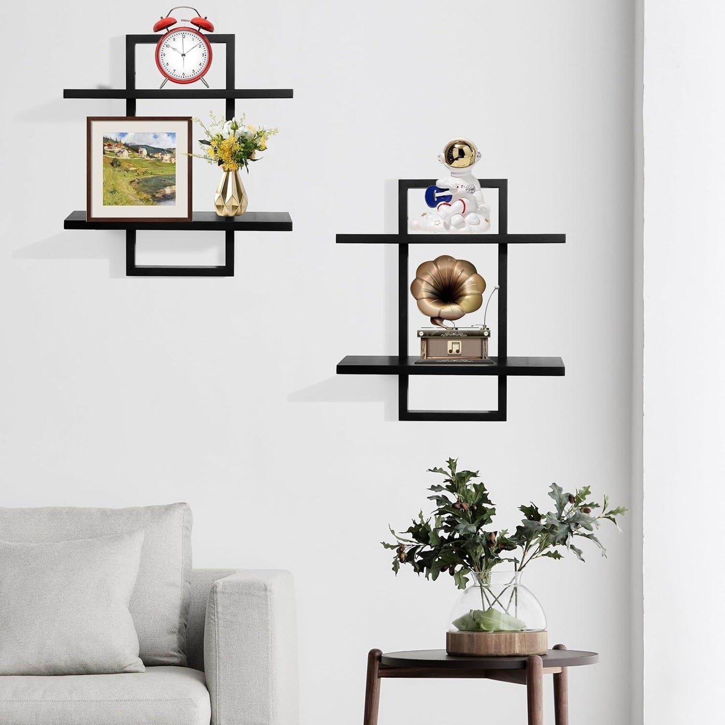 Boudoir Slim Wood Floating Shelf (Black)
