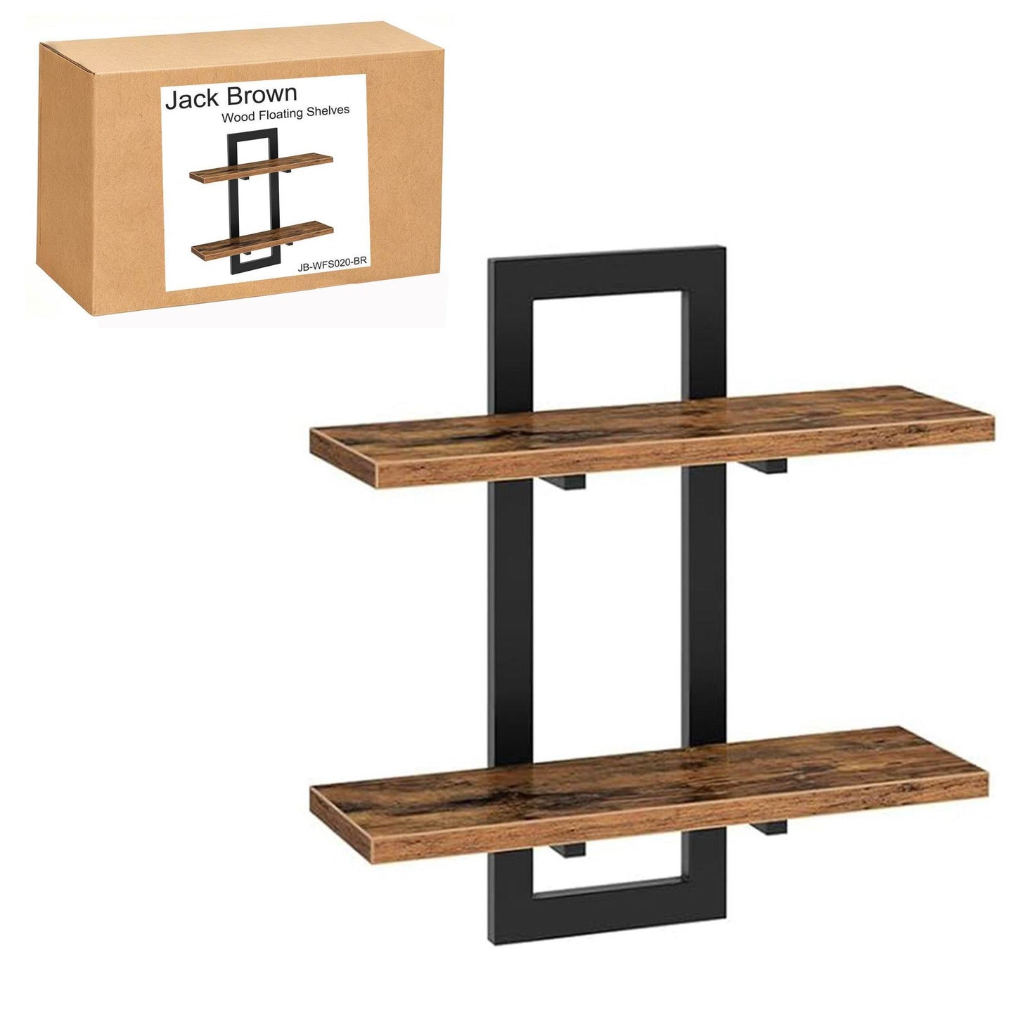 Boudoir Slim Wood Floating Shelf (Brown)