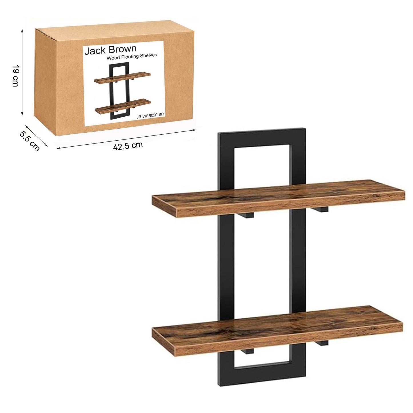 Boudoir Slim Wood Floating Shelf (Brown)