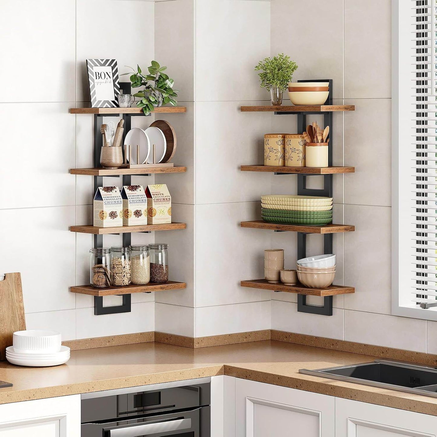Boudoir Slim Wood Floating Shelf (Brown)
