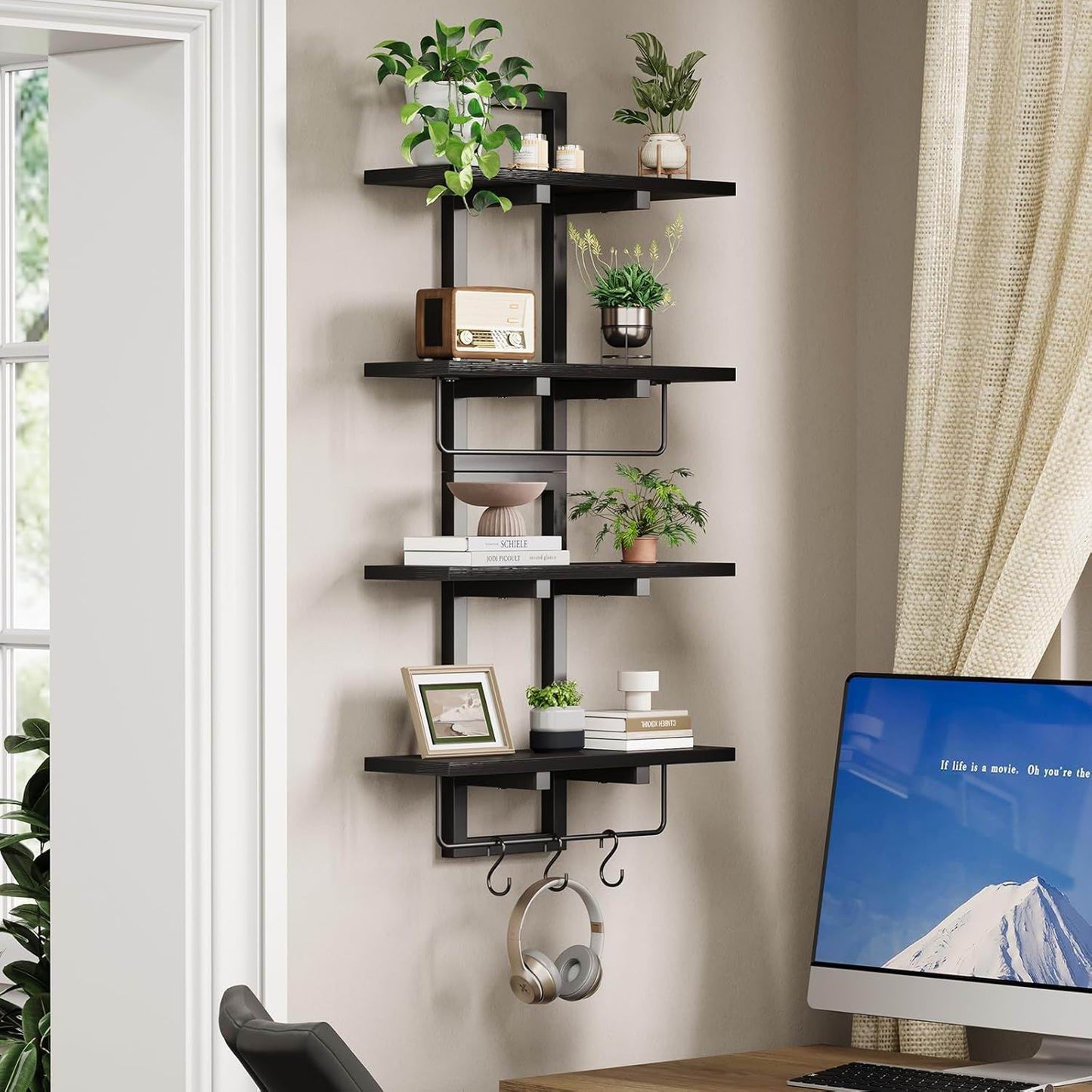 Boudoir Slim Wood Floating Shelf (White)