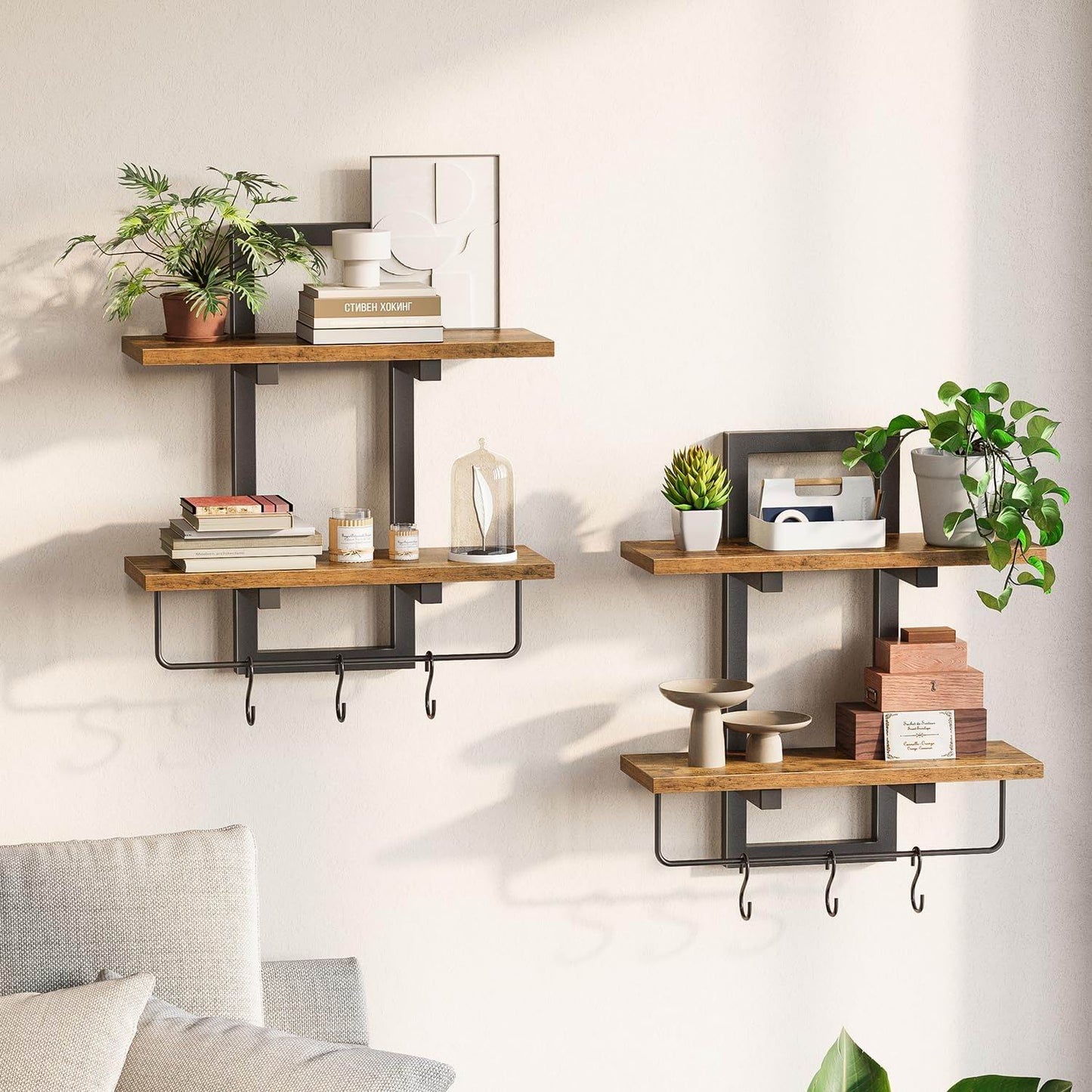 Boudoir Slim Wood Floating Shelf (Brown)
