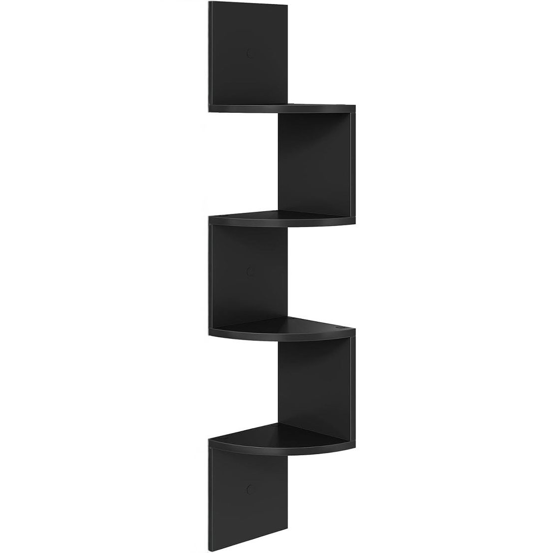 Boudoir 5-Tier Corner Wall Shelf (Black)