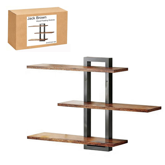 Boudoir 3-Tier Wall Display Shelf (Brown)
