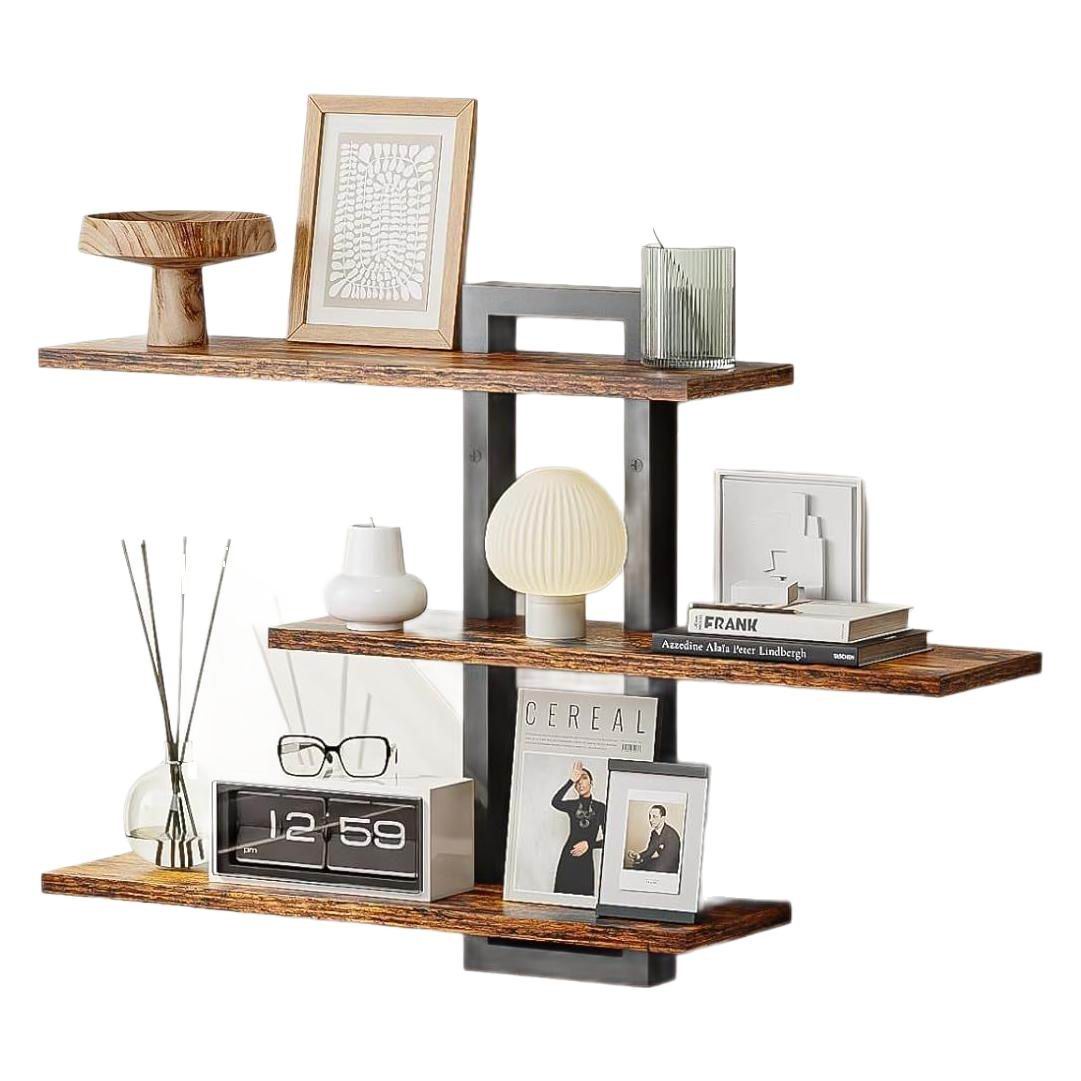 Boudoir 3-Tier Wall Display Shelf (Brown)