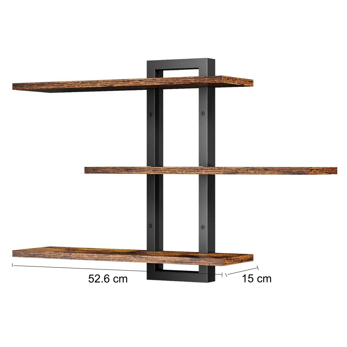 Boudoir 3-Tier Wall Display Shelf (Brown)