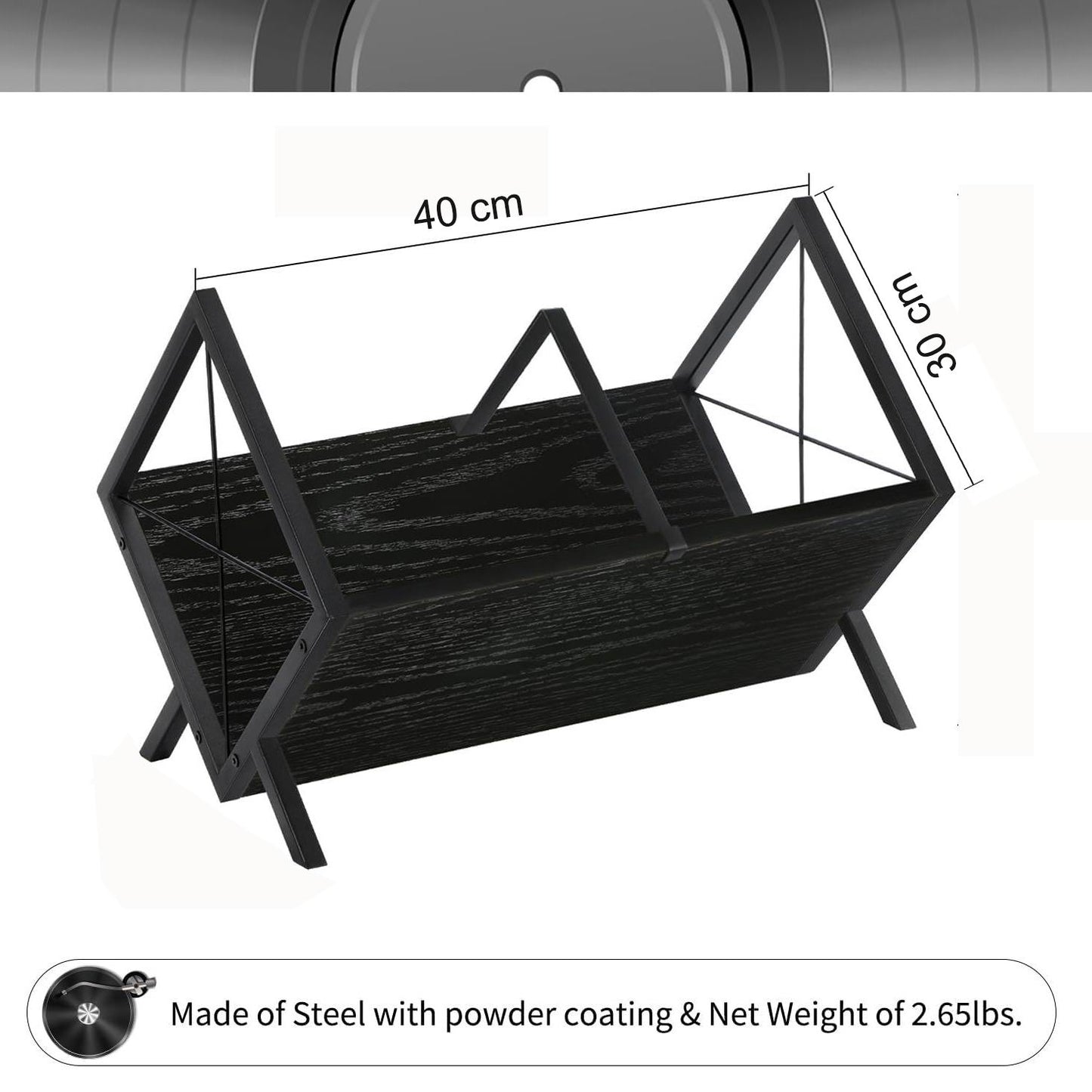 Boudoir A-Frame Wooden Storage Rack (Black)