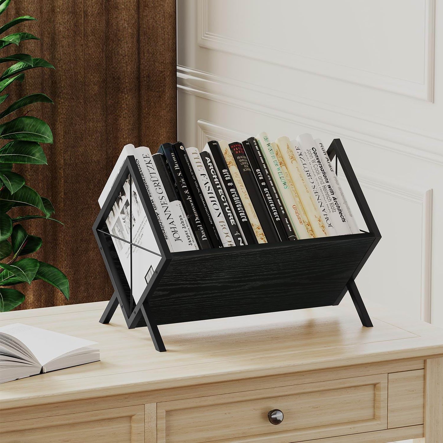 Boudoir A-Frame Wooden Storage Rack (Black)