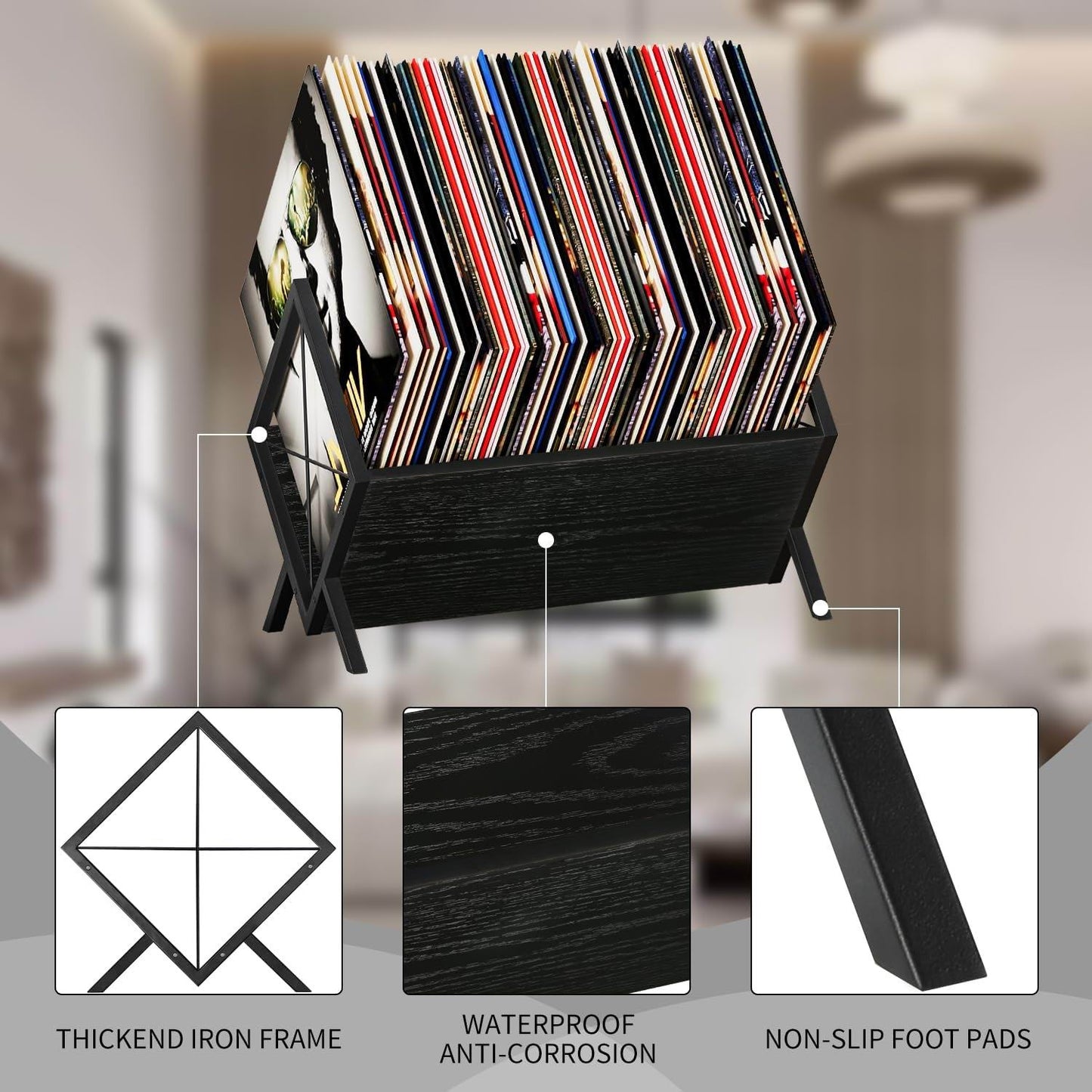 Boudoir A-Frame Wooden Storage Rack (Black)