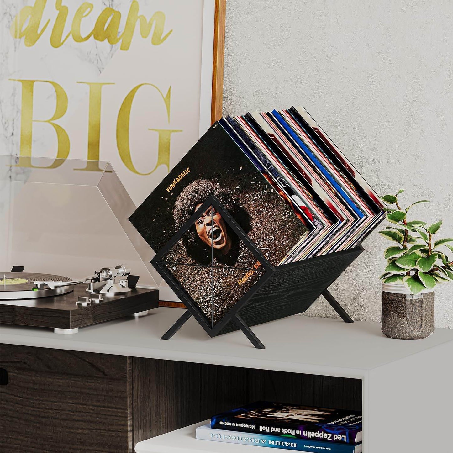 Boudoir A-Frame Wooden Storage Rack (Black)