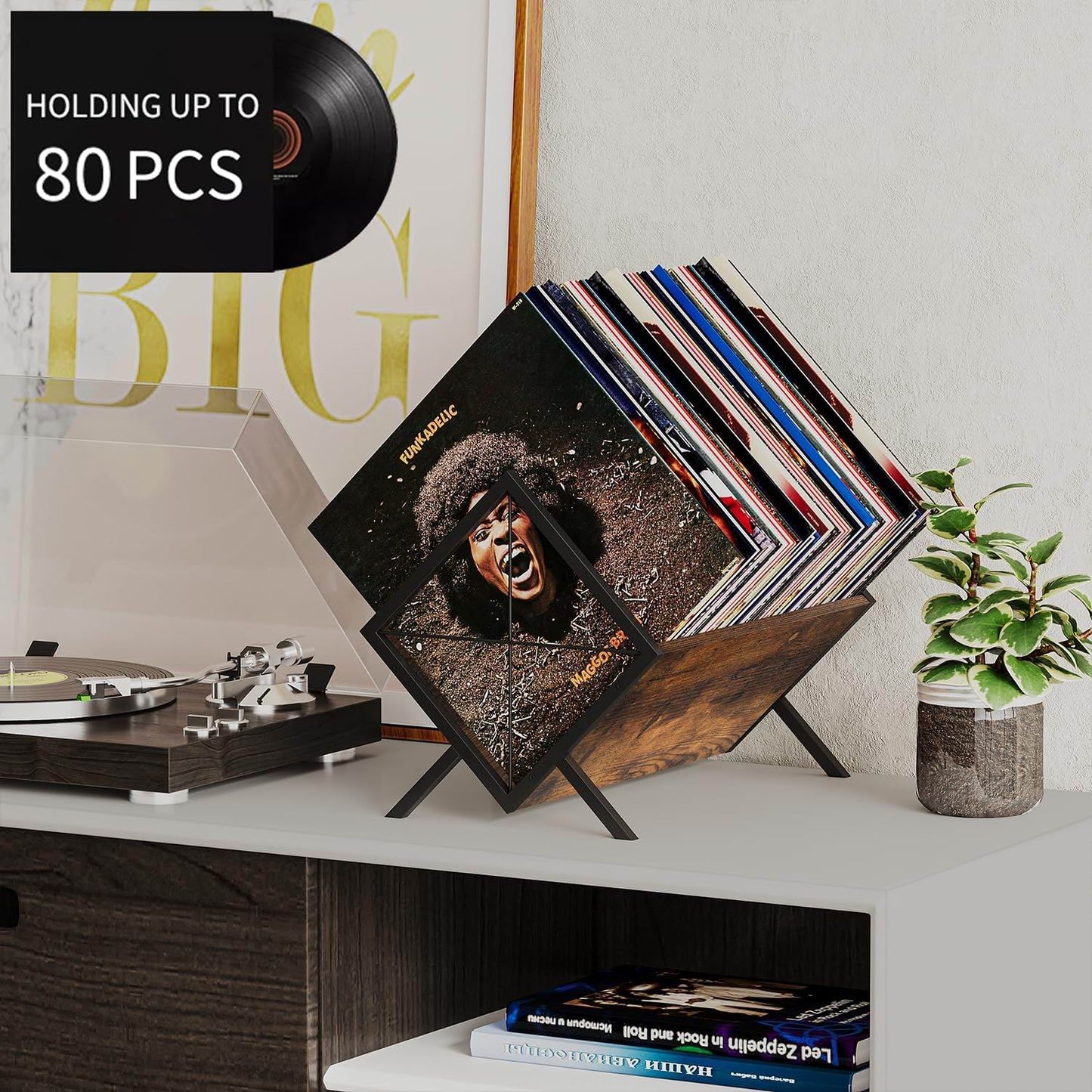 Boudoir A-Frame Wooden Storage Rack (Brown)