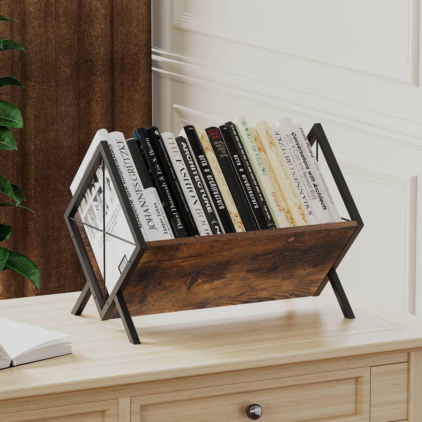 Boudoir A-Frame Wooden Storage Rack (Brown)