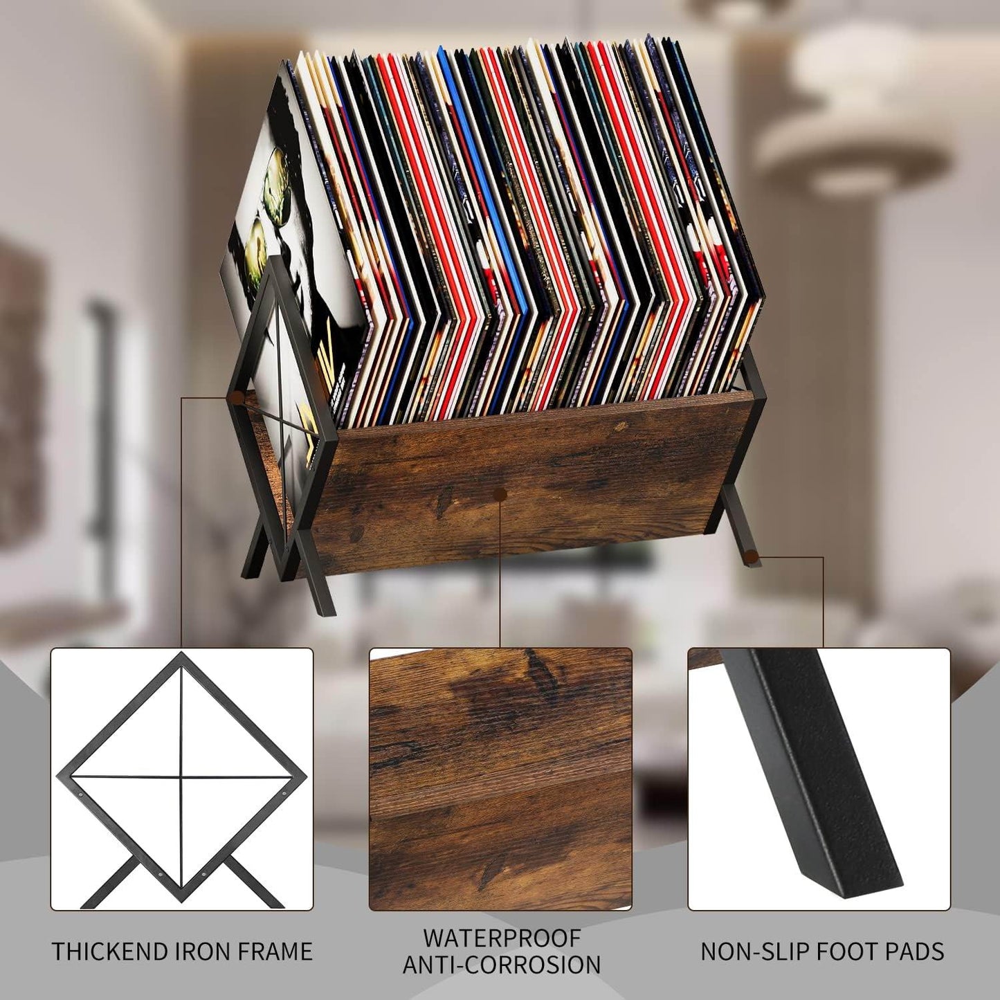 Boudoir A-Frame Wooden Storage Rack (Brown)