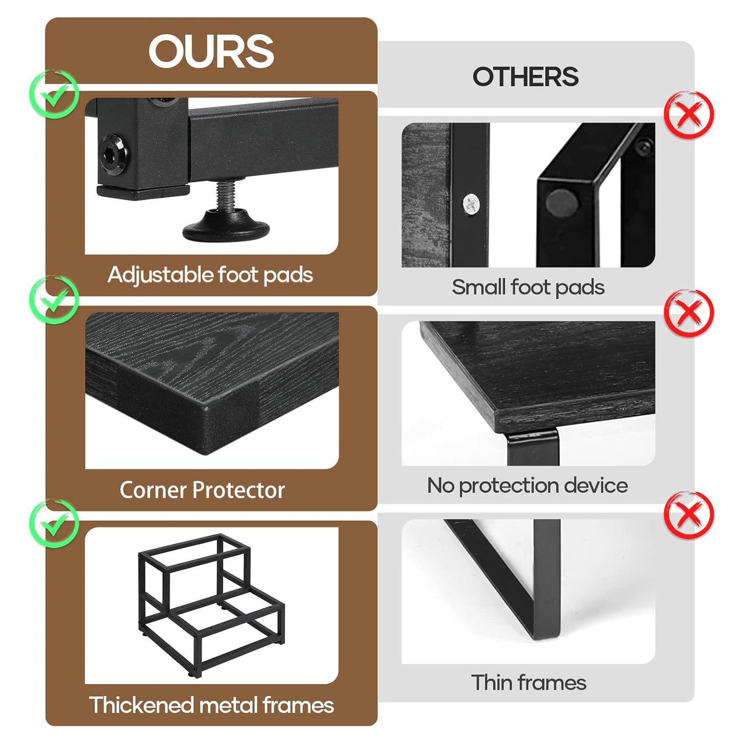Boudoir Wooden Step Stool (Black)