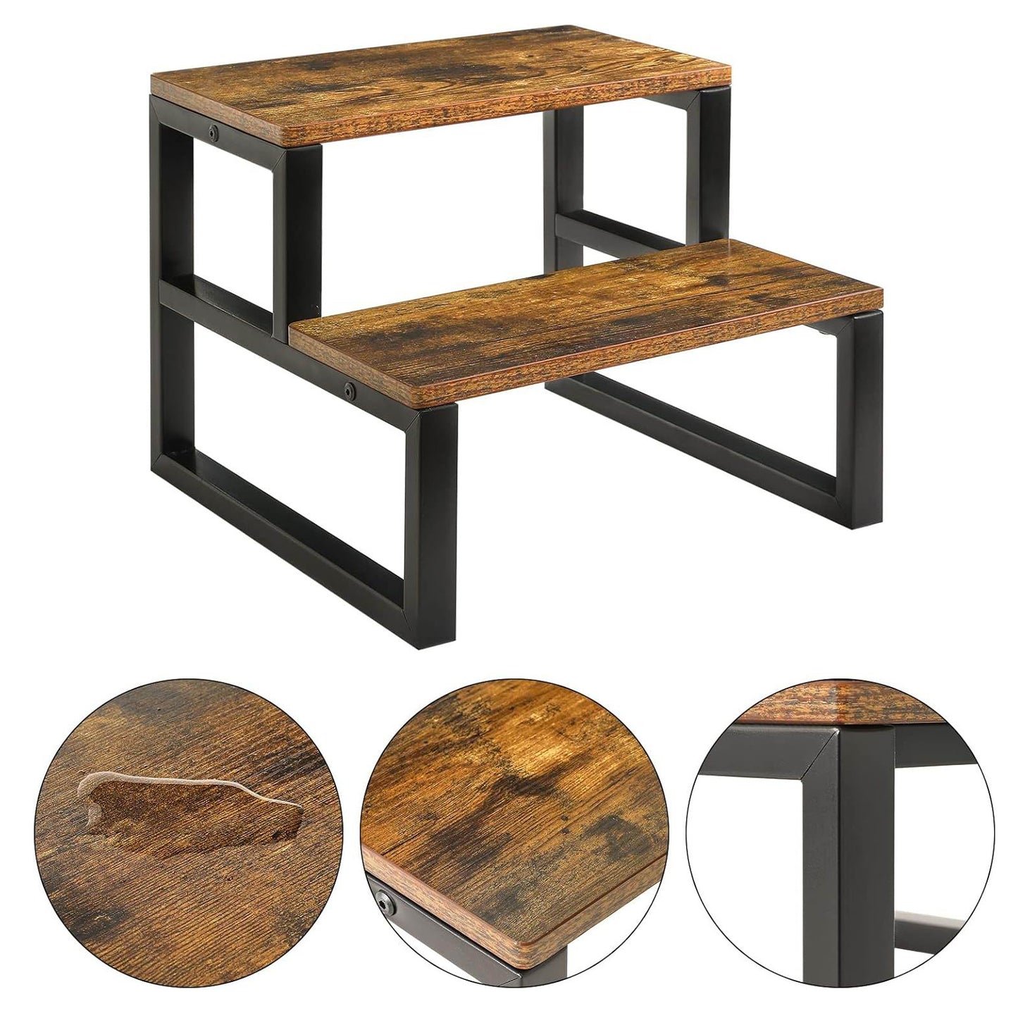 Boudoir Wooden Step Stool (Brown)