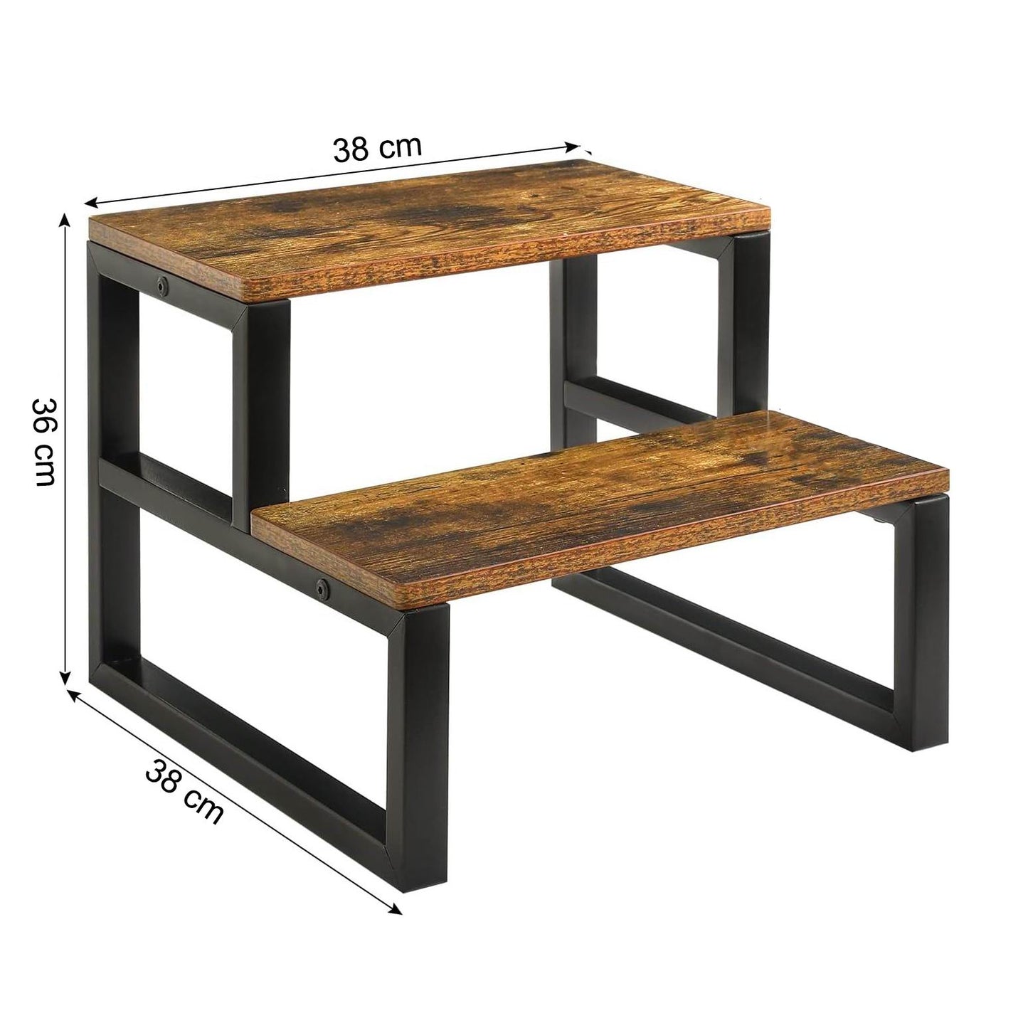 Boudoir Wooden Step Stool (Brown)