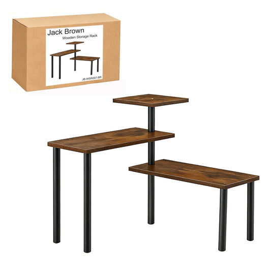 Boudoir 3-Tier Wooden Storage Console (Brown)