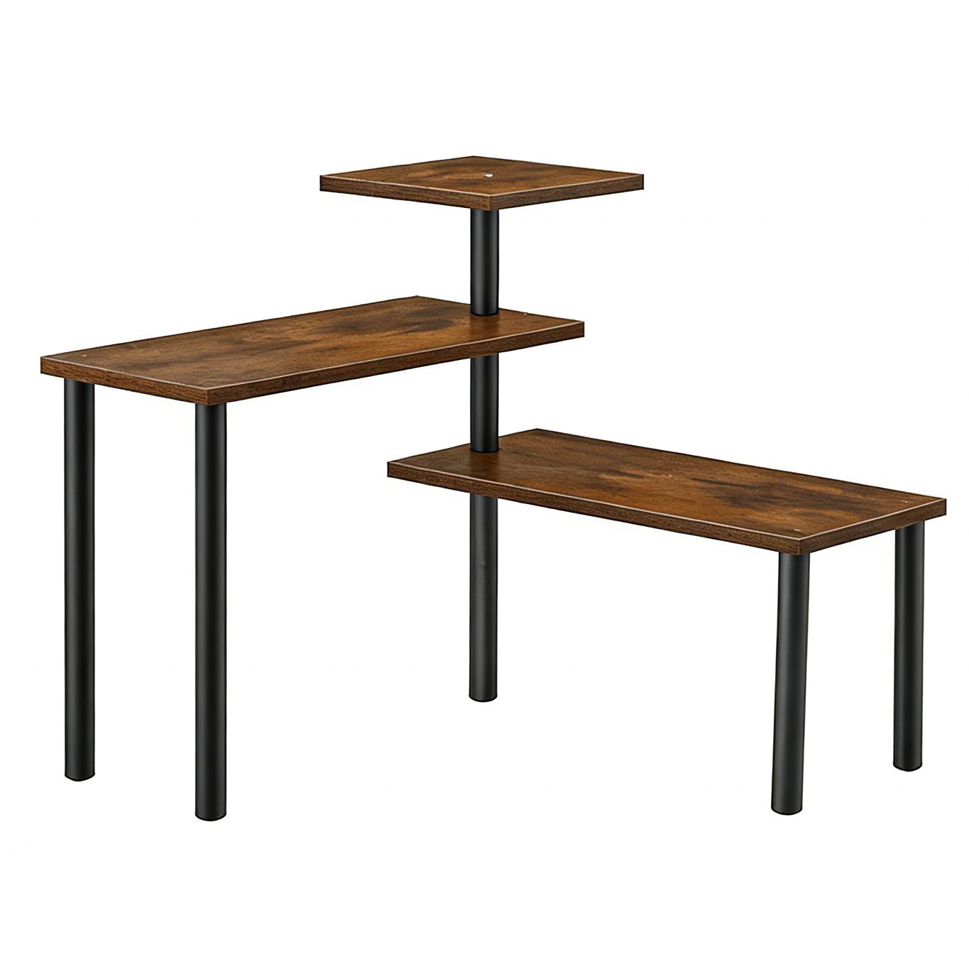 Boudoir 3-Tier Wooden Storage Console (Brown)