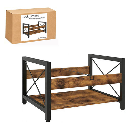 Boudoir Industrial 2-Tier Storage Rack (Brown)
