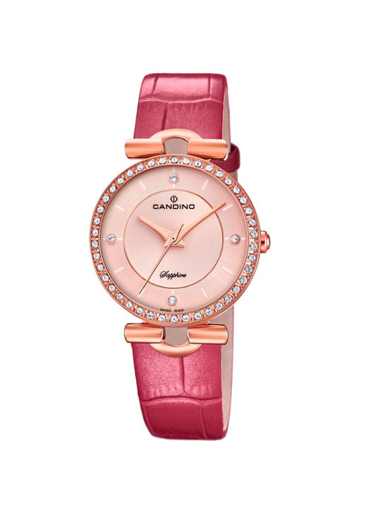 Candino Sapphire Swiss Made Ladies Leather Watch - Lady Elegance