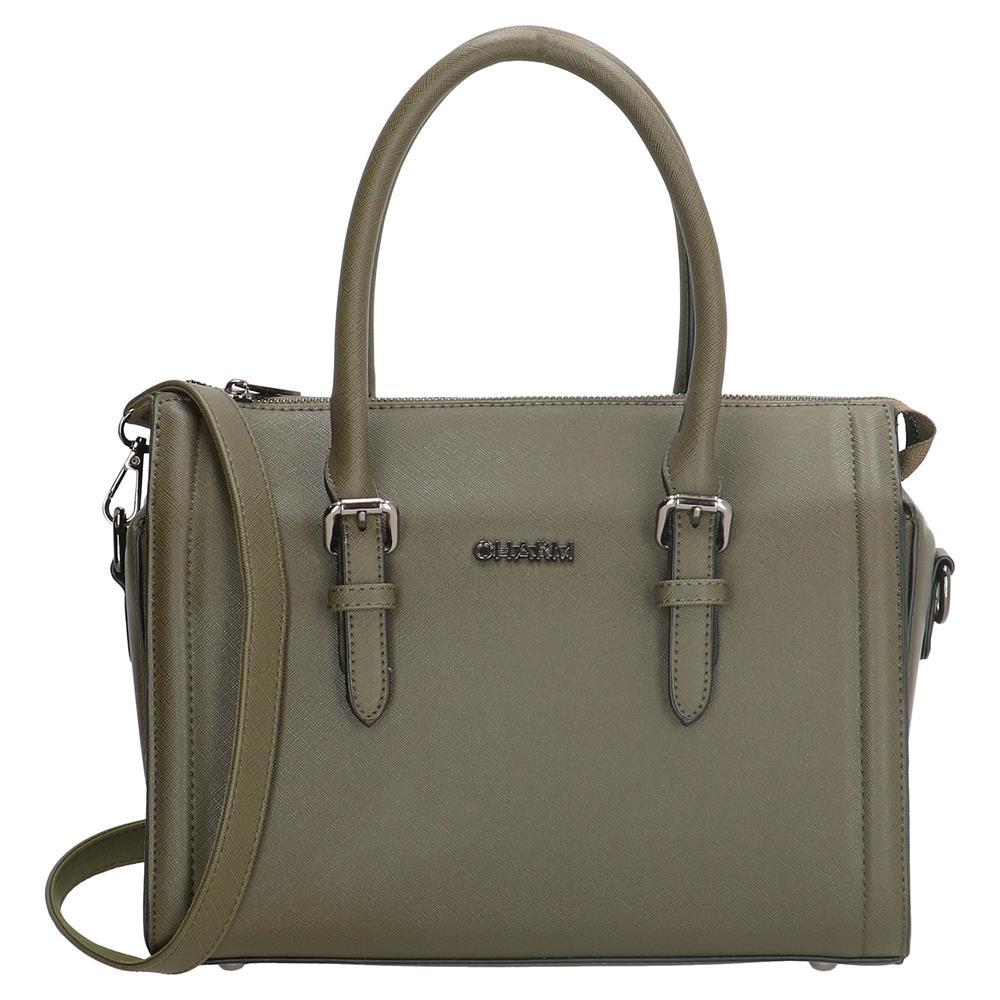 Charm London Birmingham Ladies PU Hand Bag - Olive
