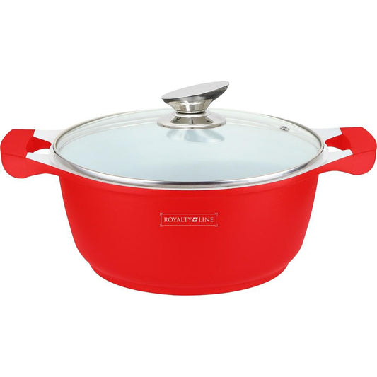 Royalty Line 20cm Ceramic Coating Casserole - Red