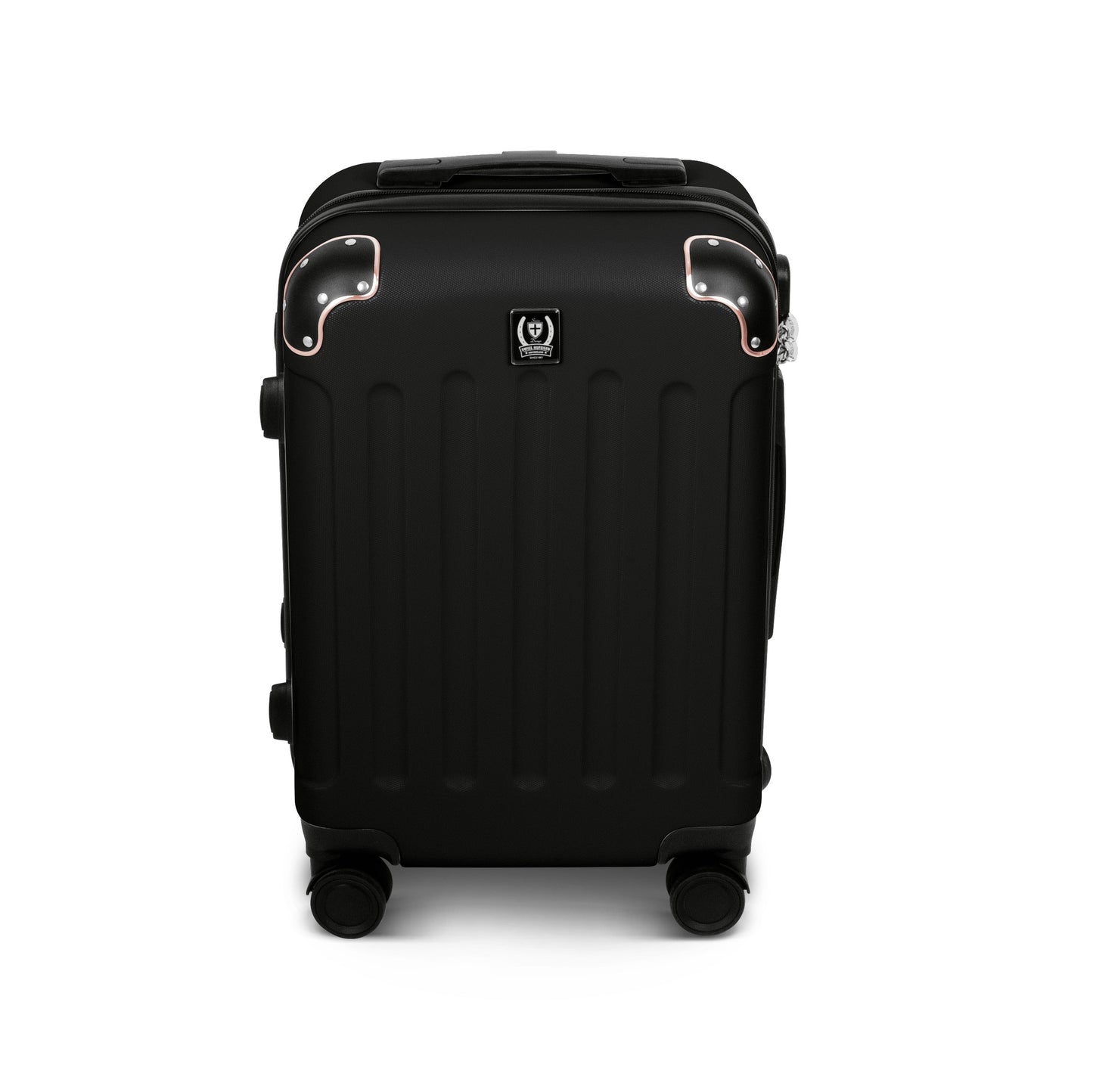 Swiss Hufeisen 3-Piece Travel Luggage Set - Black Rose Gold