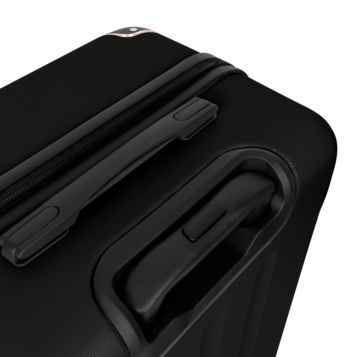 Swiss Hufeisen 3-Piece Travel Luggage Set - Black Rose Gold