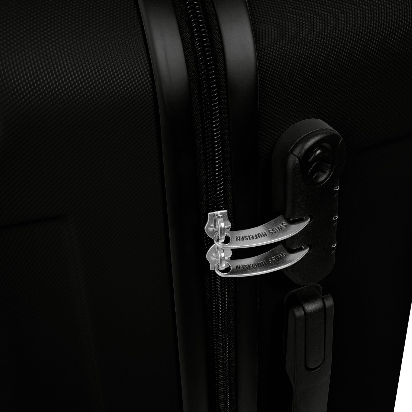 Swiss Hufeisen 3-Piece Travel Luggage Set - Black Rose Gold