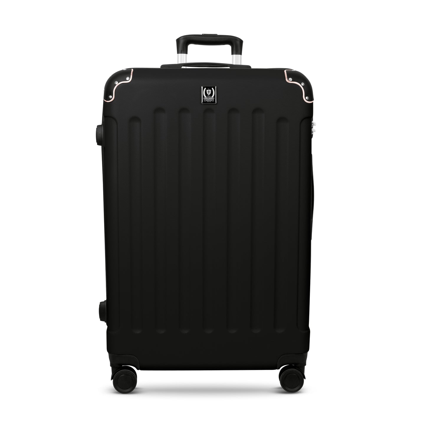 Swiss Hufeisen 3-Piece Travel Luggage Set - Black Rose Gold