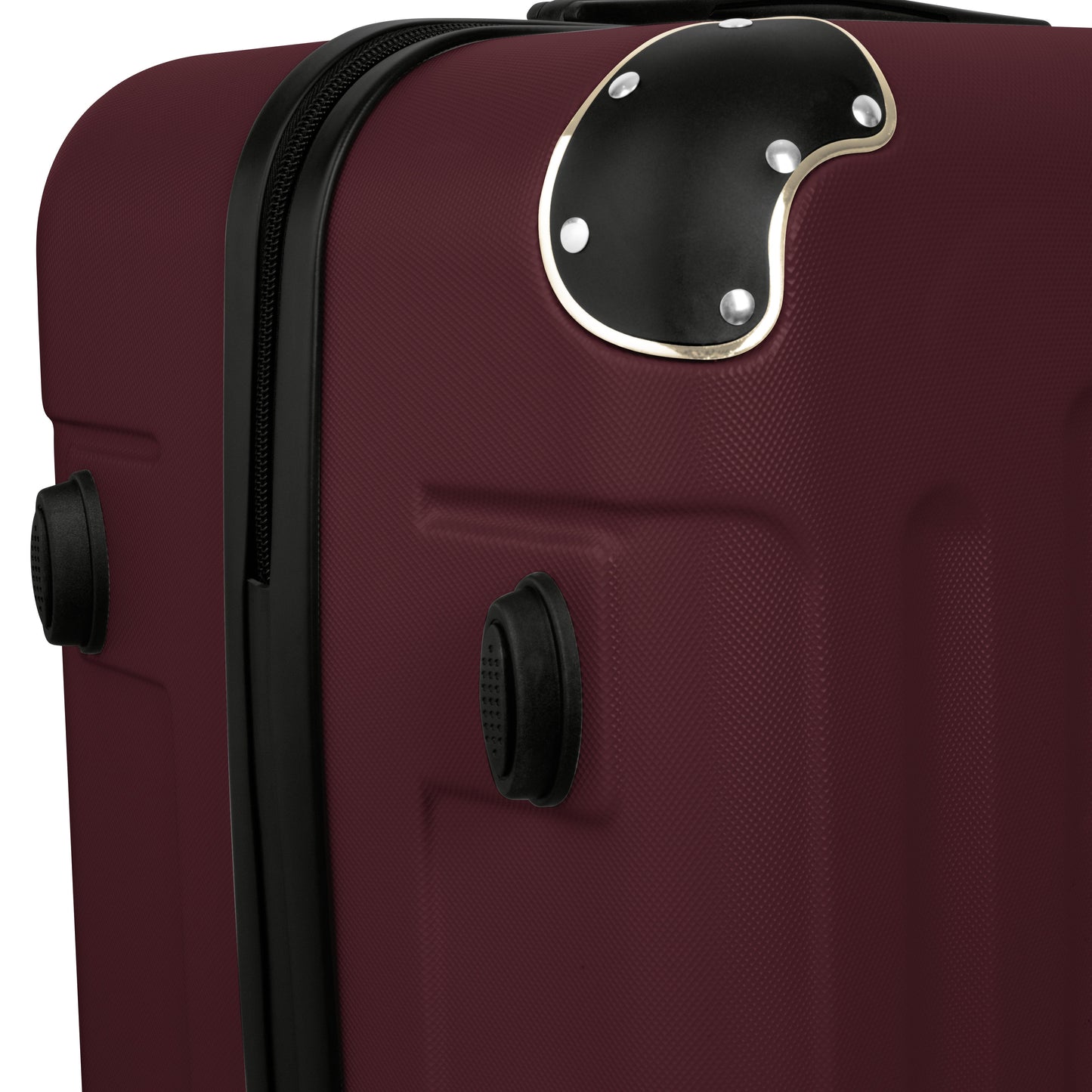 Swiss Hufeisen 3-Piece Travel Luggage Set - Bordeaux Gold
