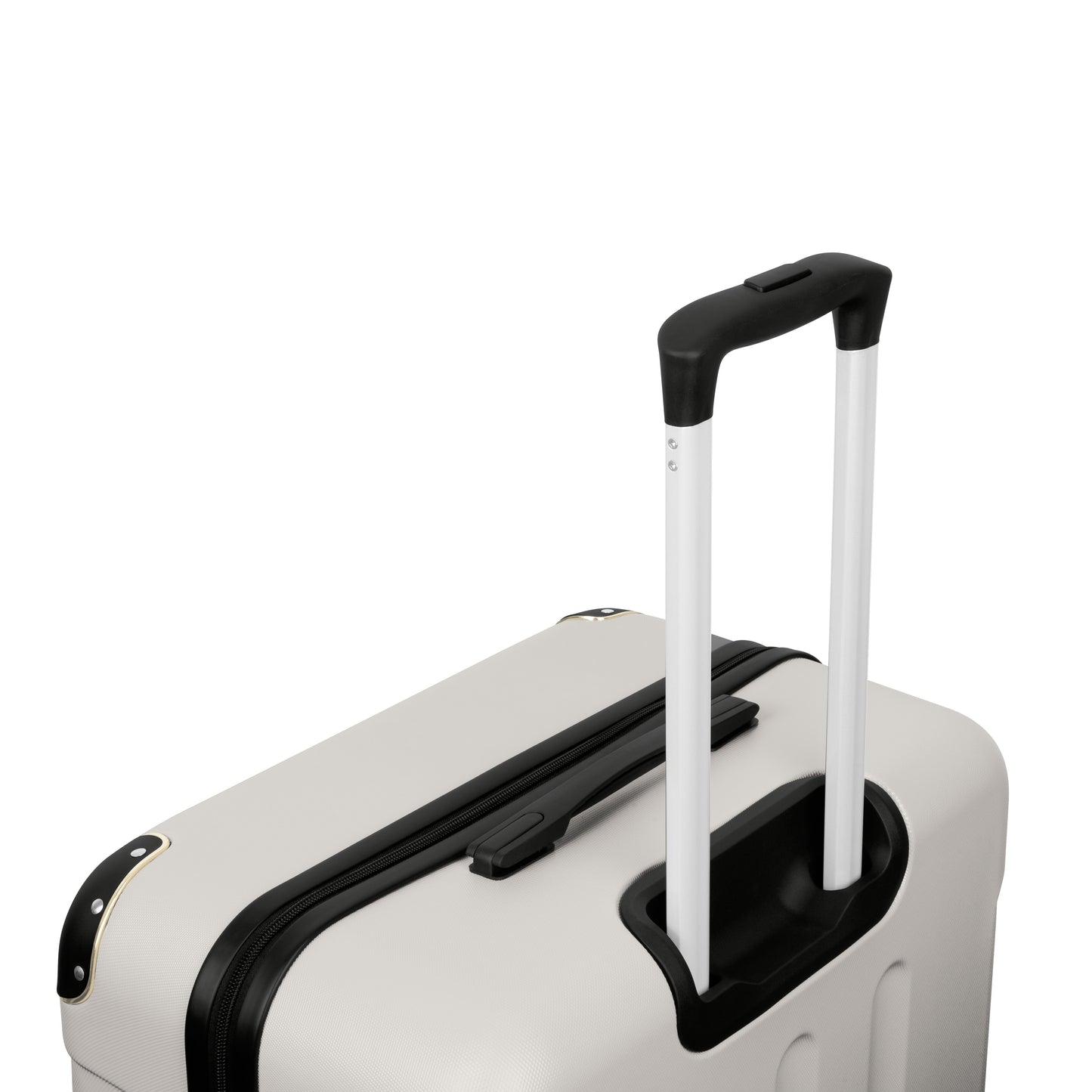 Swiss Hufeisen 3-Piece Travel Luggage Set - Cream & Gold